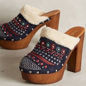 New Anthropologie Miss Albright Terrestrial Clogs